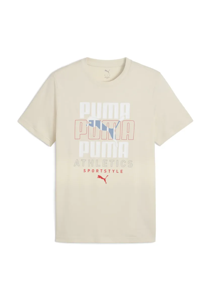 GRAPHIC STACKED - T-Shirt print - alpine snow