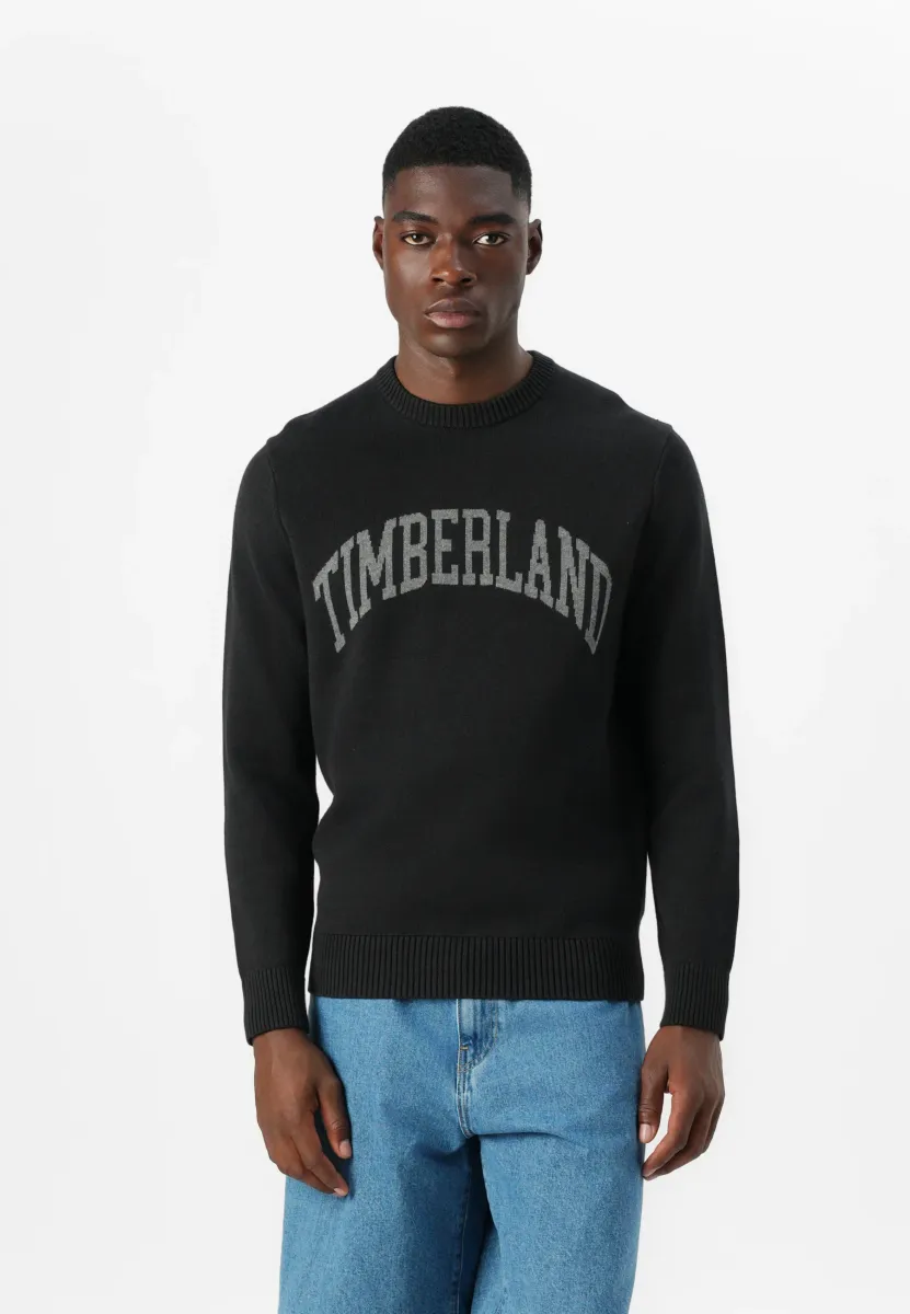 GRAPHIC SWEATER - Strickpullover - black