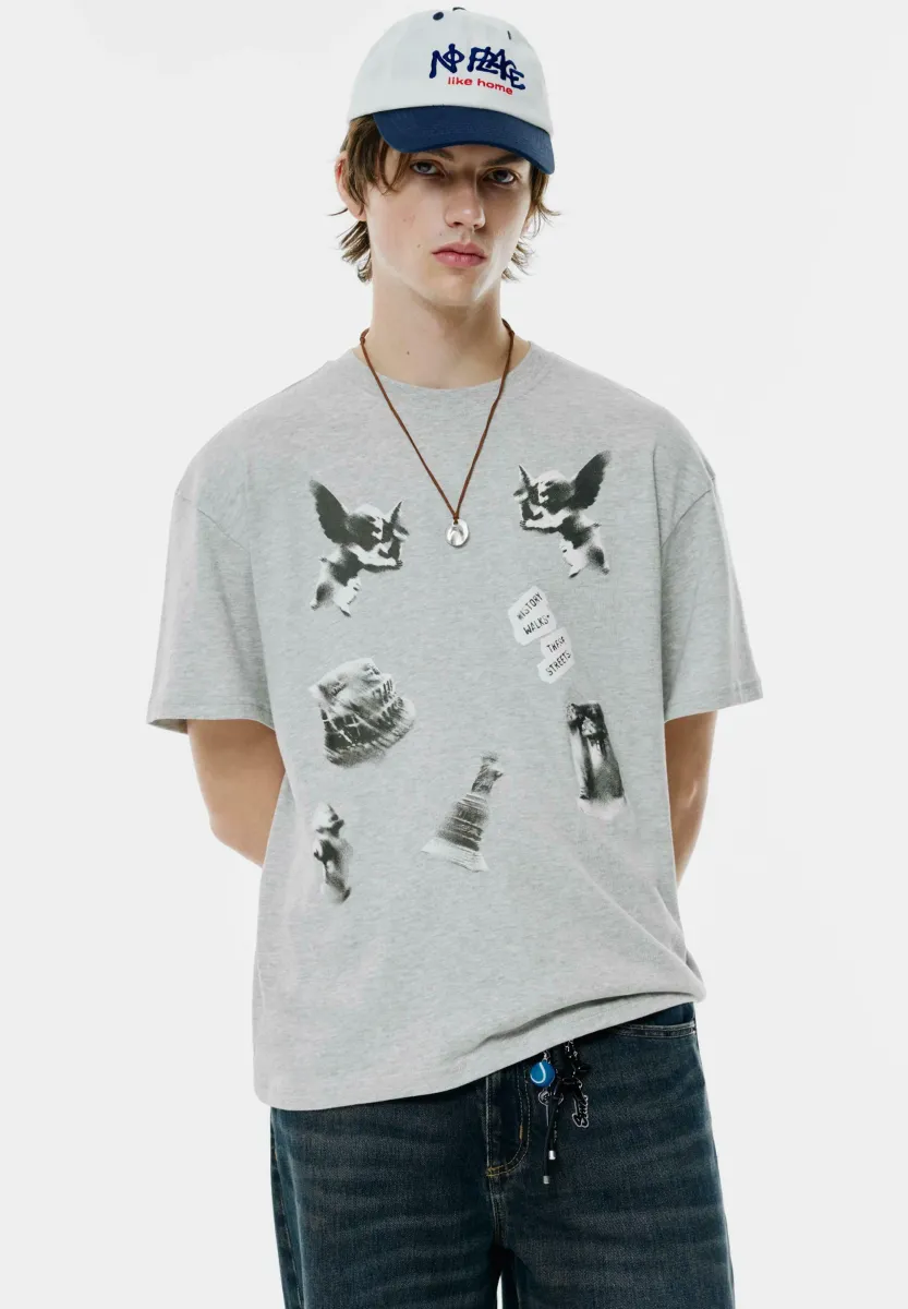 GREY ANGELS - T-Shirt print - grey