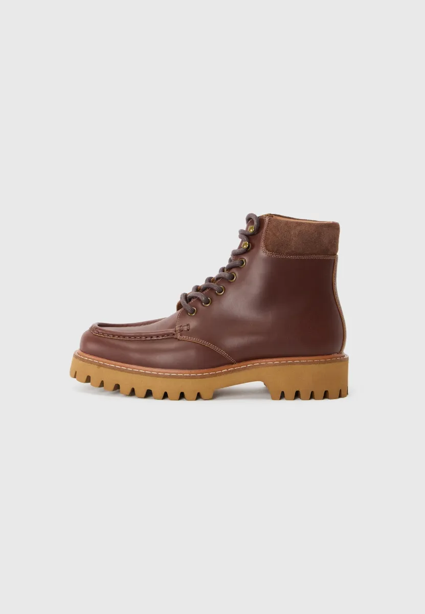 GRIER - Schnürstiefelette - medium brown