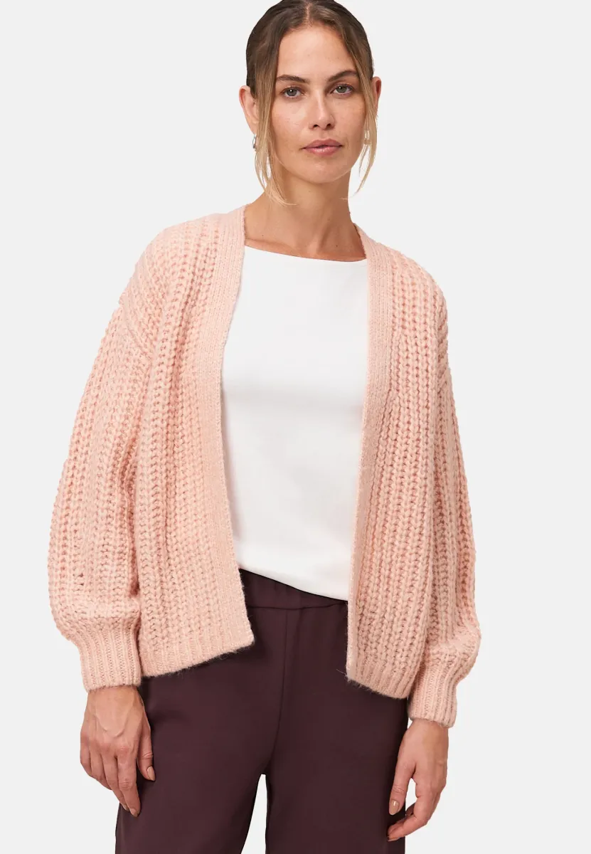 GROB OFFENER STYLE - Strickjacke - light rose melange