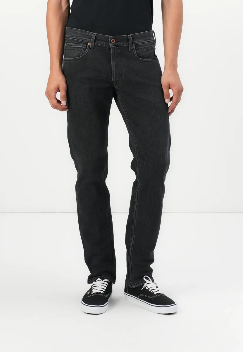 GROVER PANTS ORIGINAL - Jeans Straight Leg - black delavé