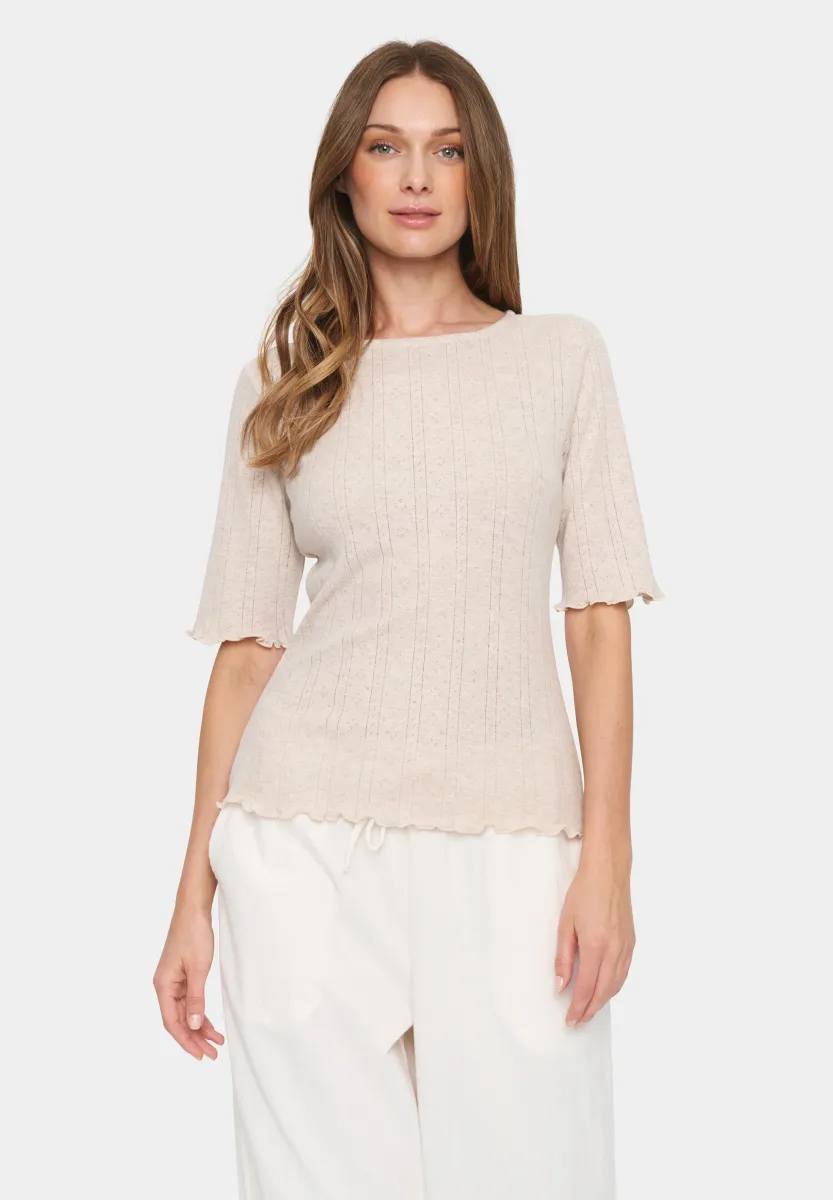 GRUSZ POINTELLE - T-Shirt print - atmos melange