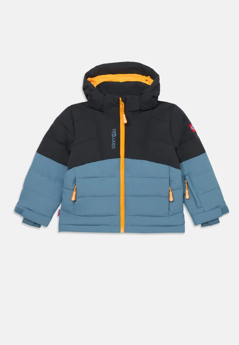 GRYLLEFJORD - Winterjacke - black/steel blue/mango