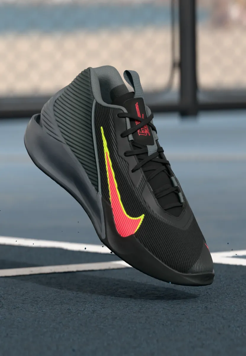 GT JUMP ACADEMY - Basketballschuh - black/bright crimson/volt/dark smoke grey
