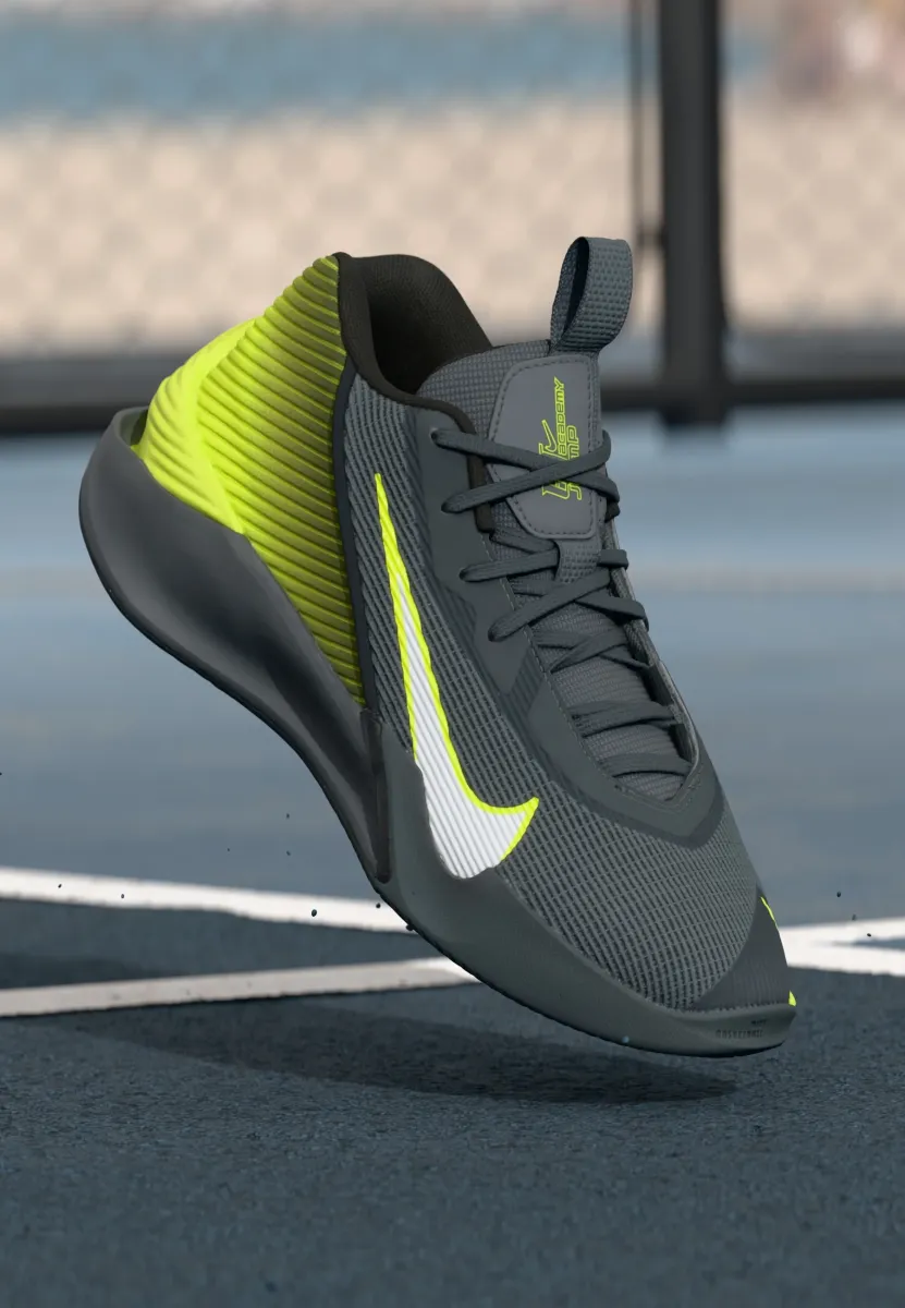 GT JUMP ACADEMY - Basketballschuh - smoke grey/white/dark smoke grey/volt