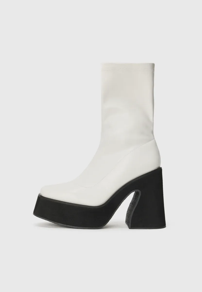 GT1 - High Heel Stiefel - white