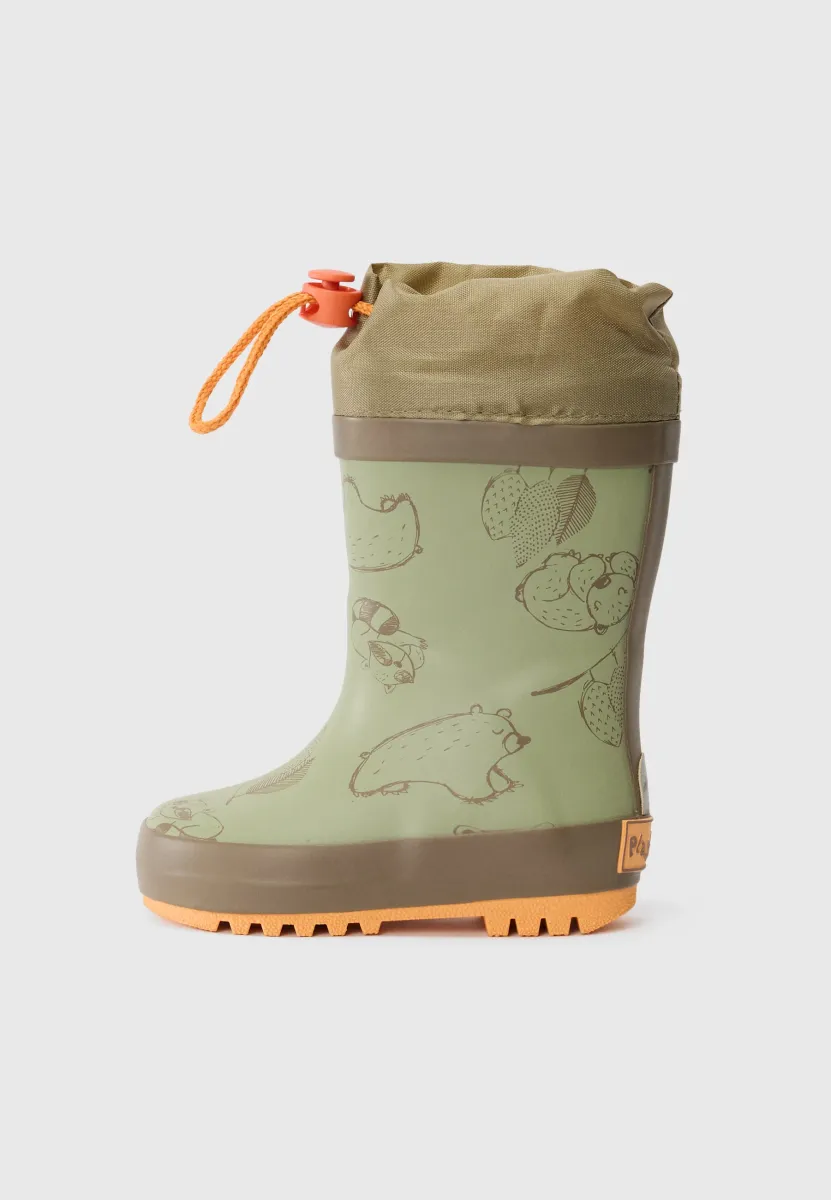 GUMMISTIEFEL WASCHBÄR - Gummistiefel - oliv