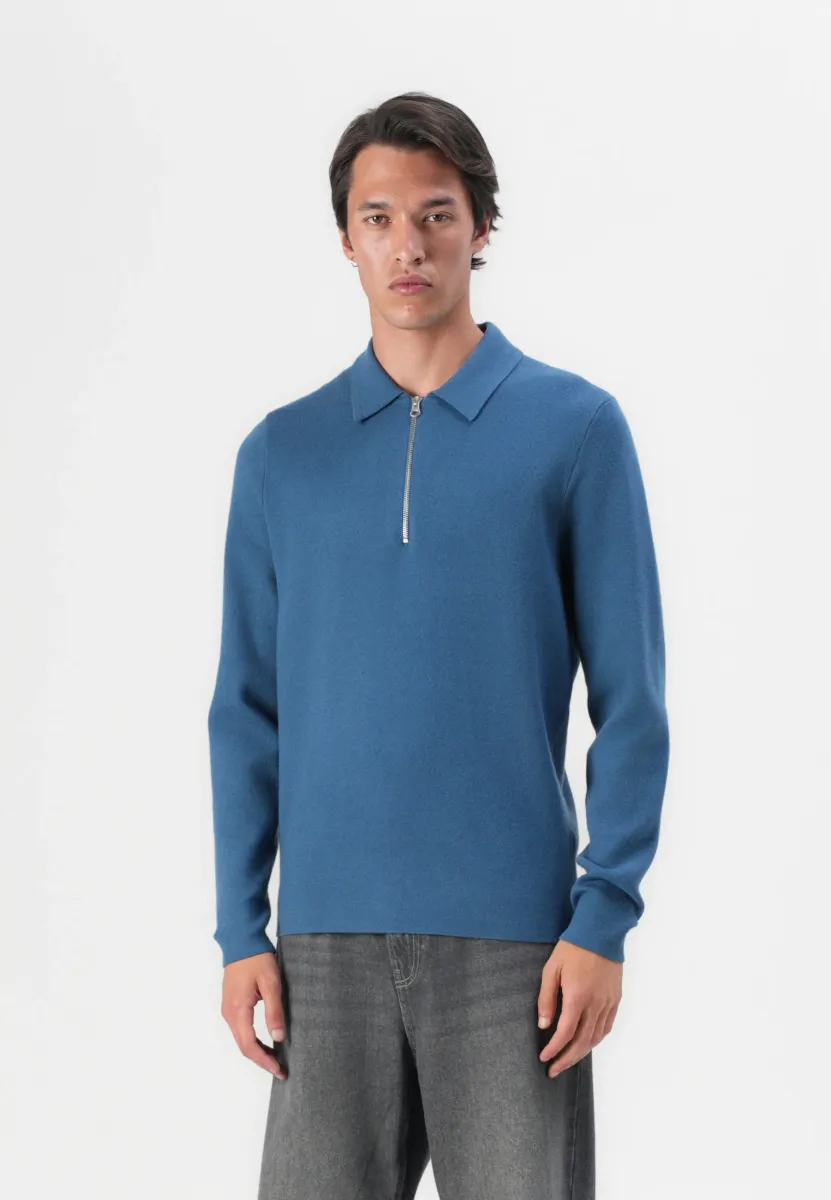 GUNA HALF ZIP - Strickpullover - stellar