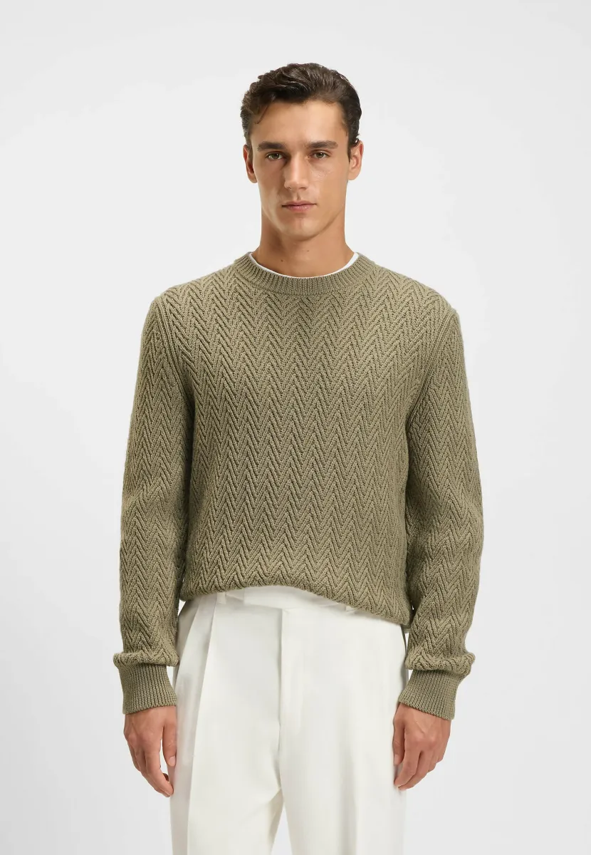 H-HITALO - Strickpullover - open brown five