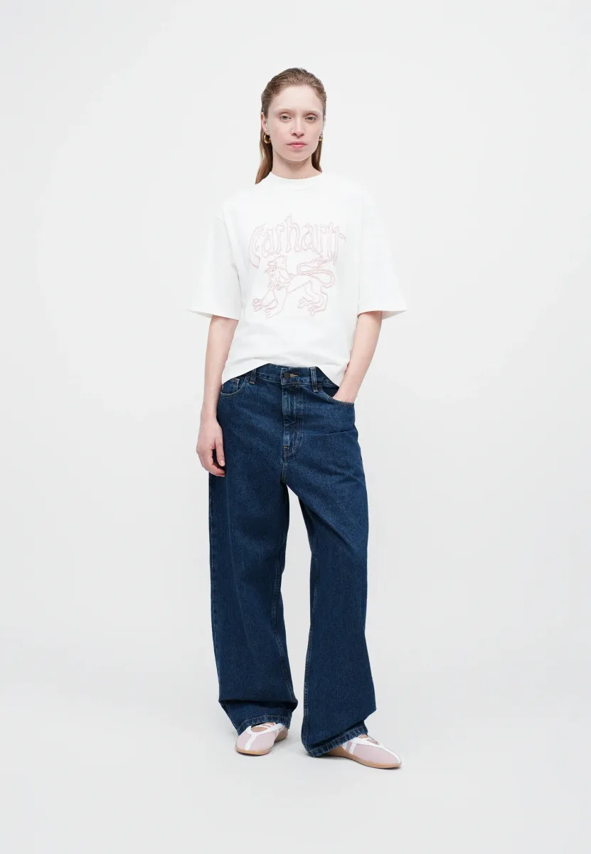 HACKWORK - T-Shirt print - white/cardinal