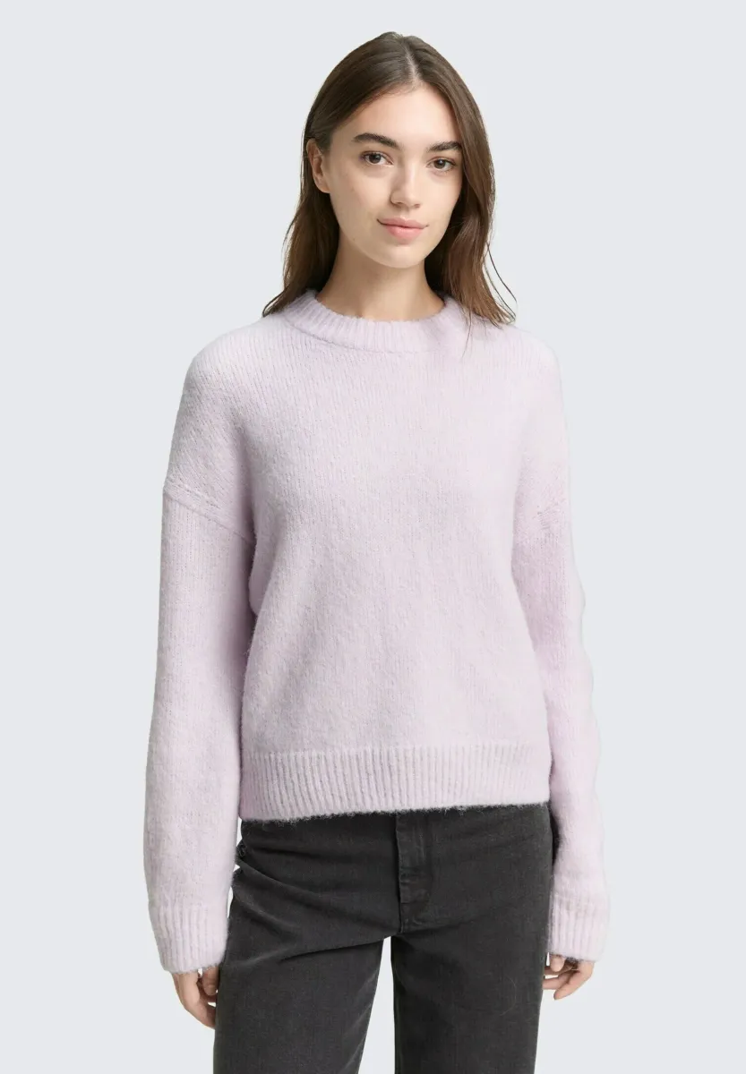 HAIRY CREW NECK  - Strickpullover - lilac fog melange