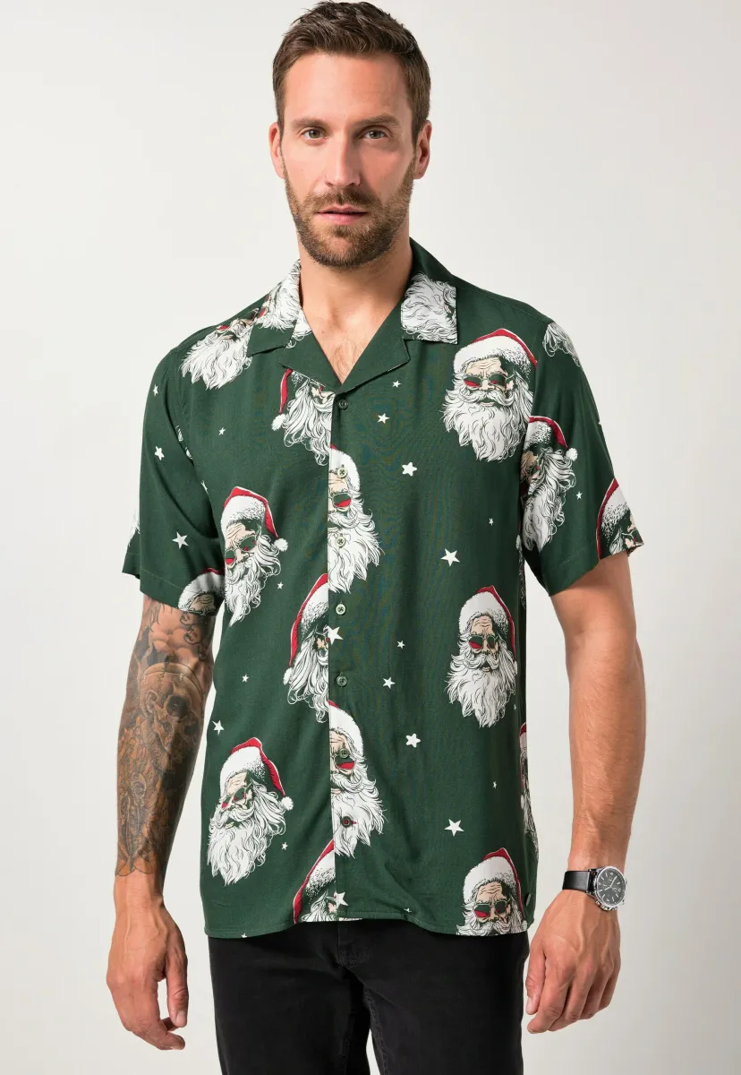 HALBARM WEIHNACHTEN - Hemd - dark green
