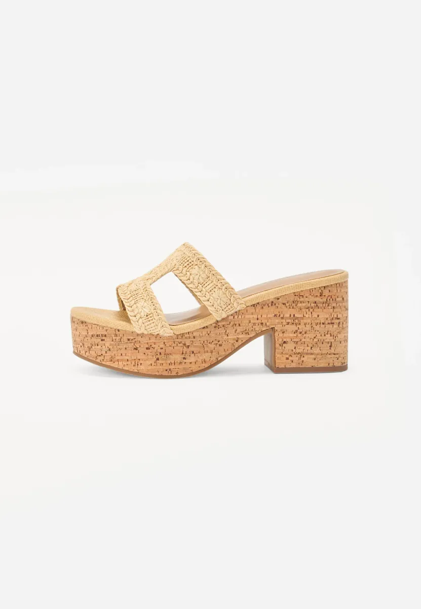 HALERRIA - High Heel Sandalette - natural