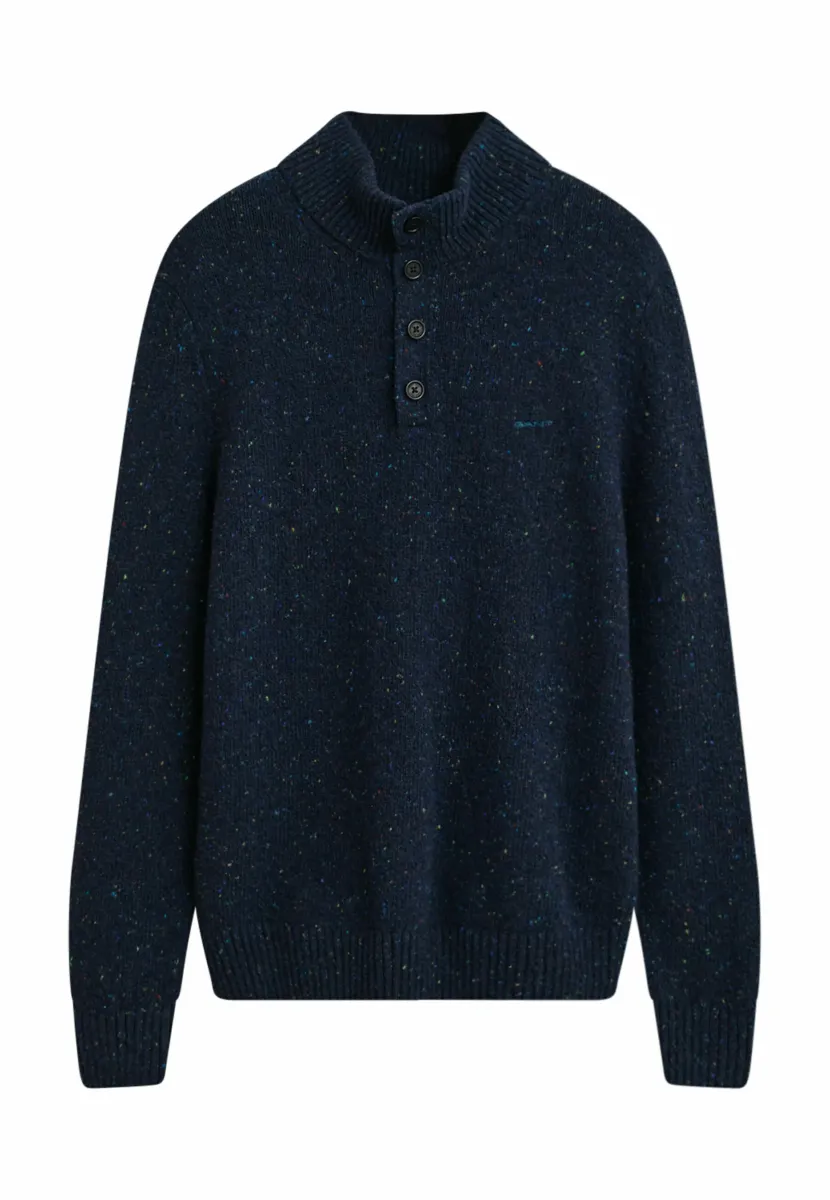 HALF-BUTTONED - Strickpullover - evening blue