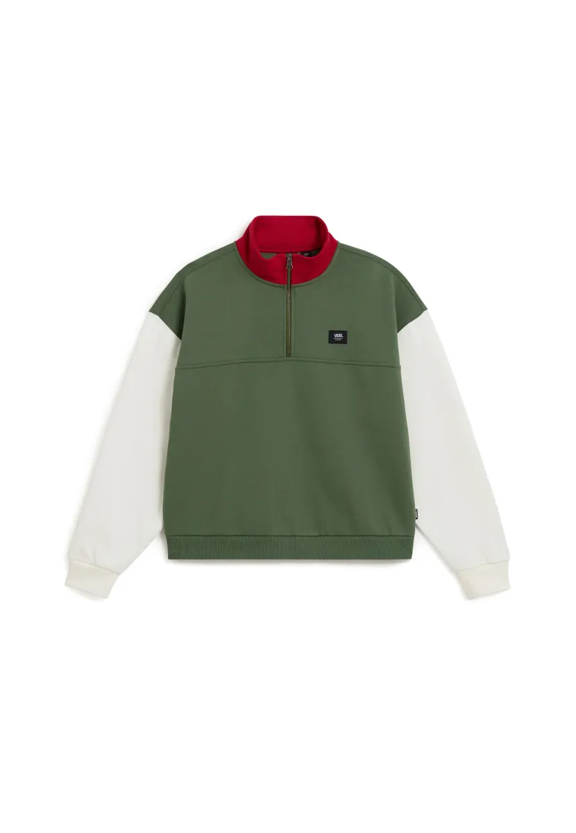 HALF MOCK - Sweatshirt - dark olive