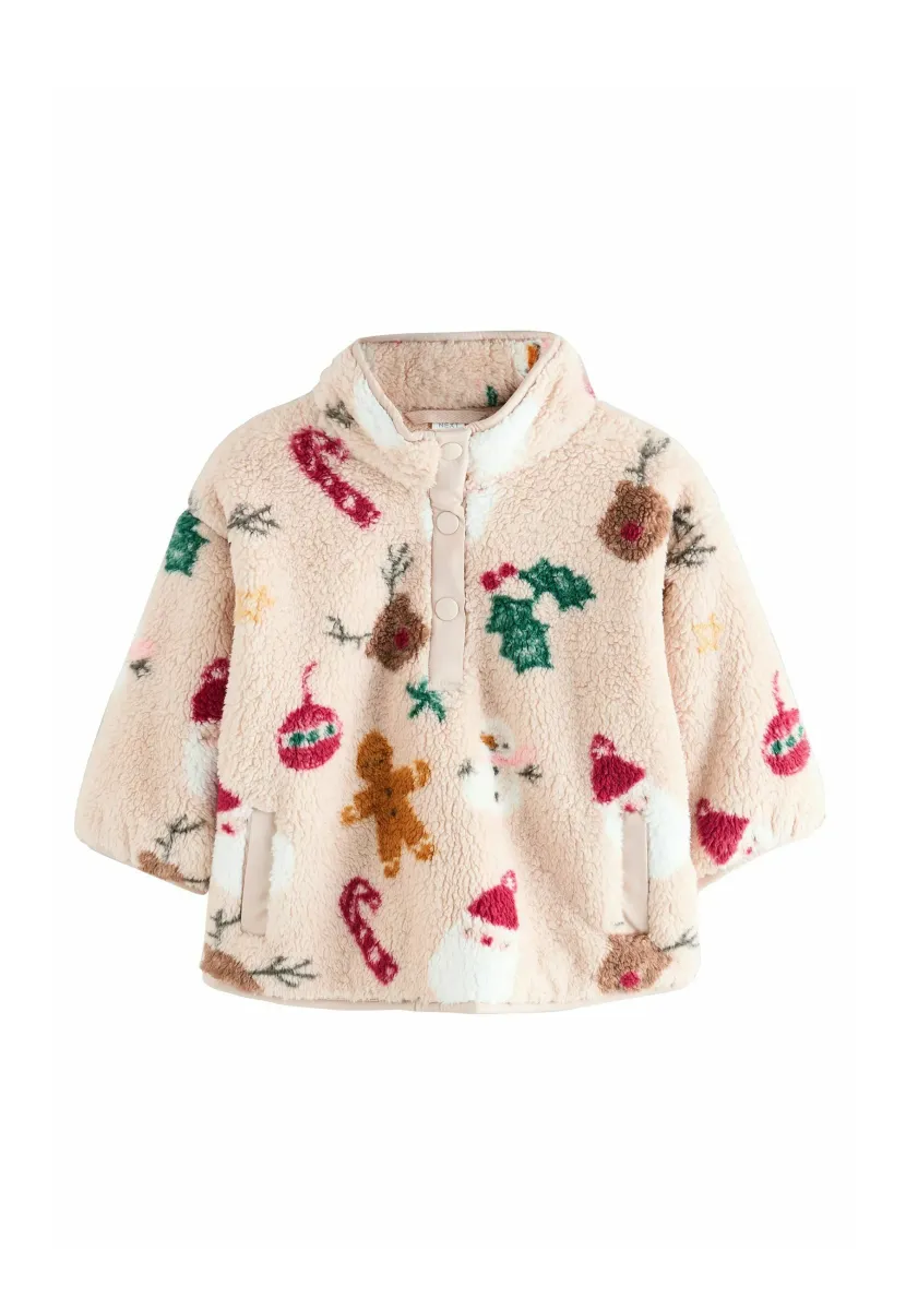 HALF POPPER  - Fleecepullover - beige christmas
