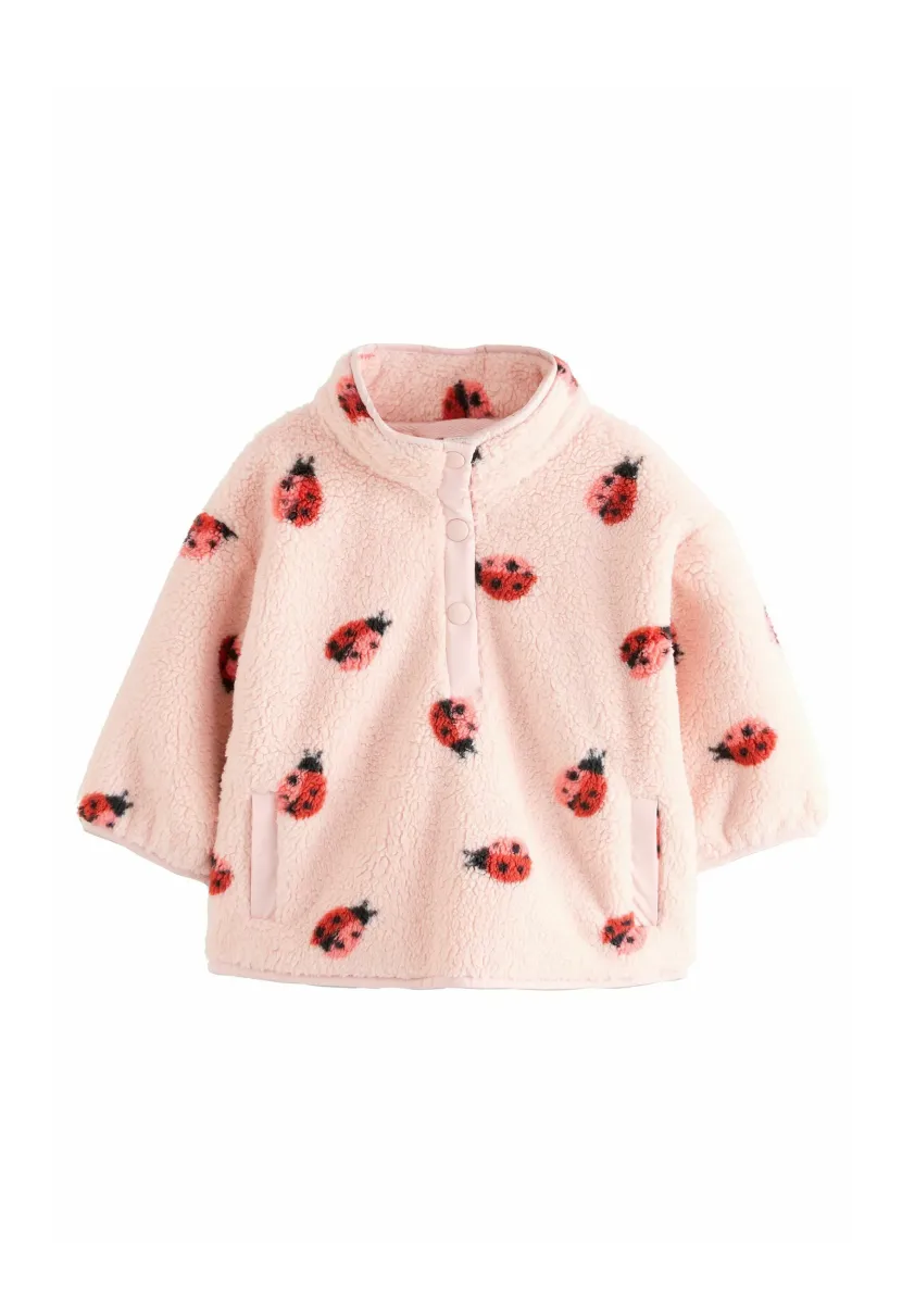 HALF POPPER  - Fleecepullover - pink ladybird