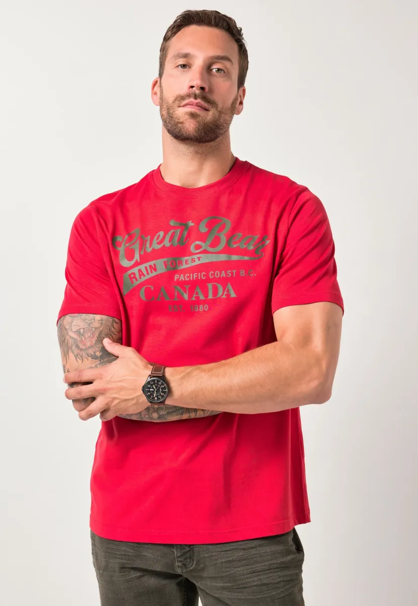 HALF SLEEVE CHEST PRINT  - T-Shirt print - apple red