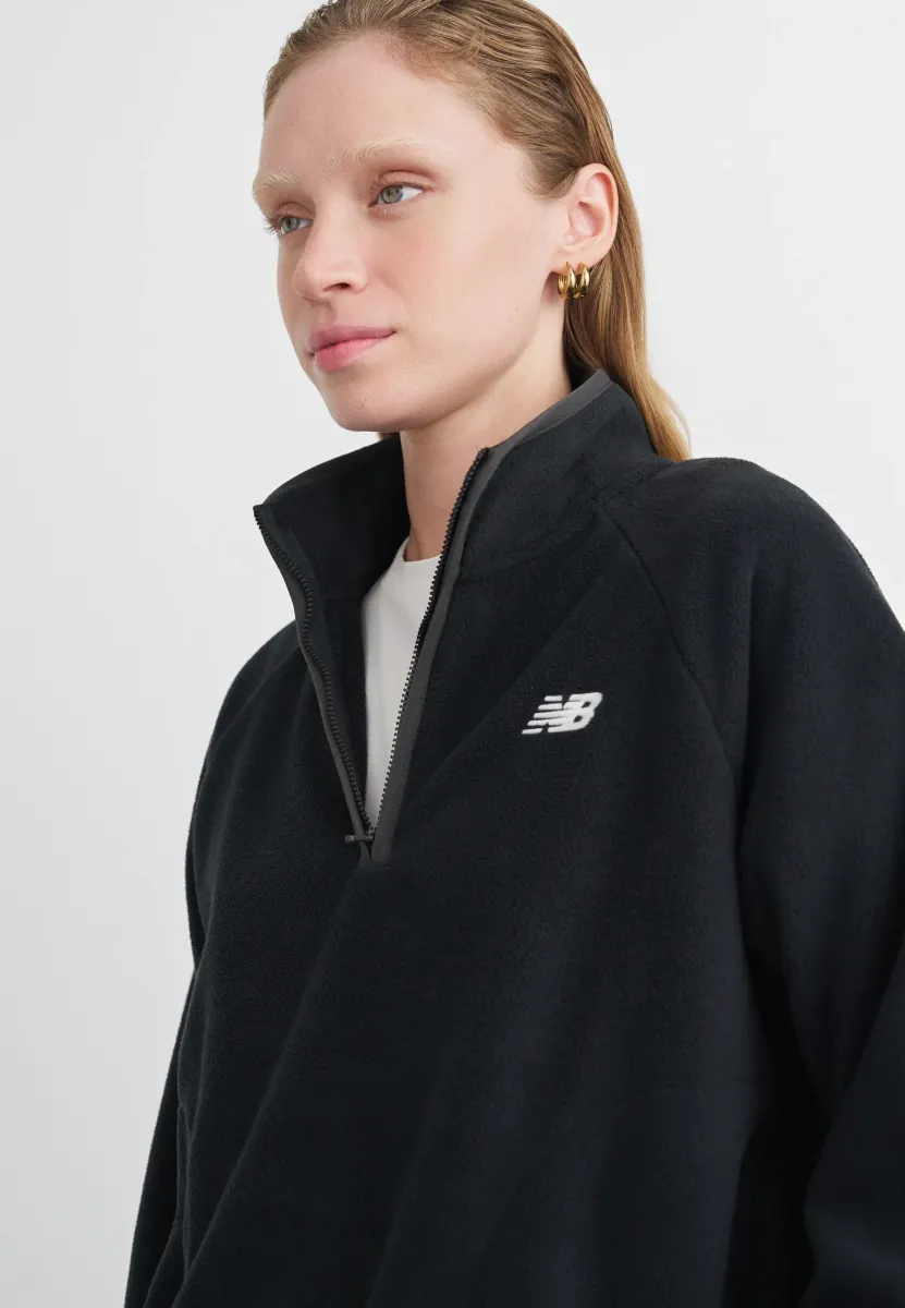 HALF ZIP - Fleecepullover - black