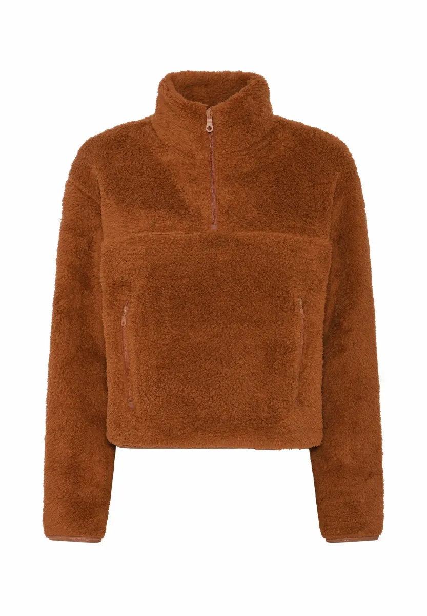 HALF ZIP - Fleecepullover - mocha bisque
