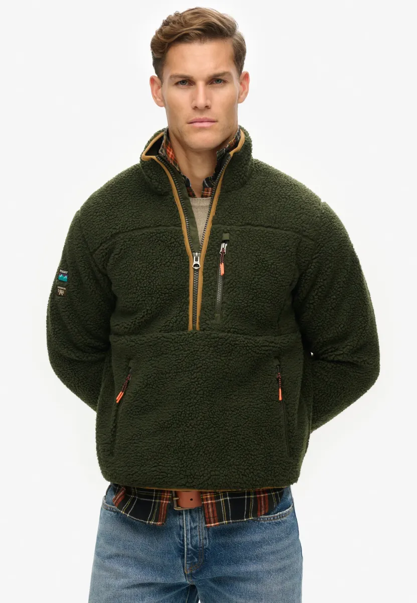 HALF ZIP - Fleecepullover - surplus goods olive green