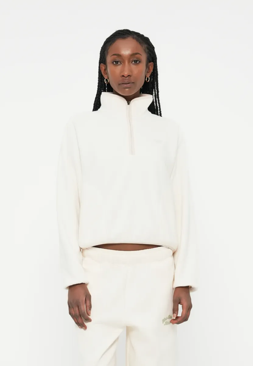 HALF ZIP - Fleecepullover - white