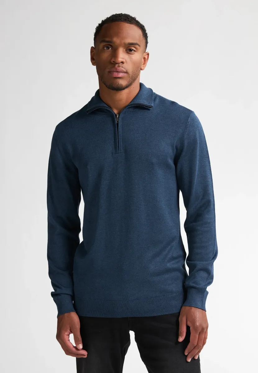 HALF ZIP LEXINGTON - Strickpullover - dark denim