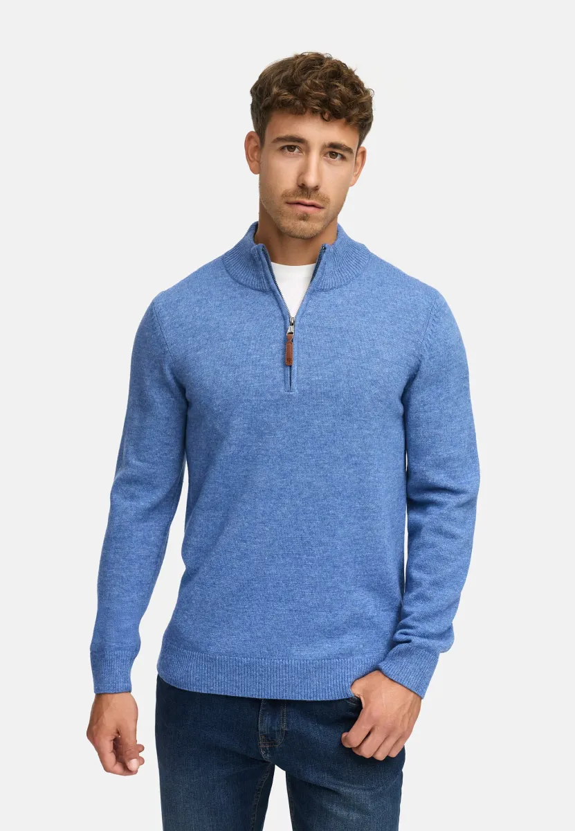 HALF-ZIP - Strickpullover - copen blue