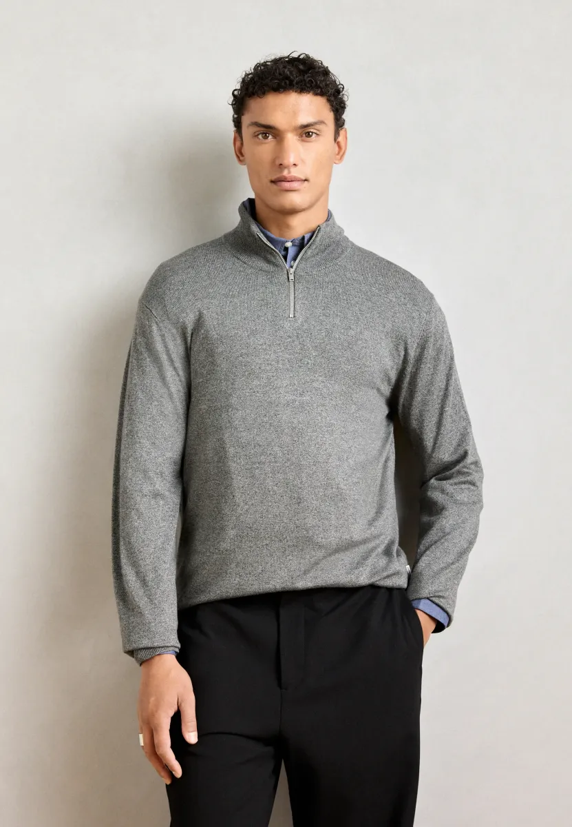 HALF ZIP - Strickpullover - dk army blend