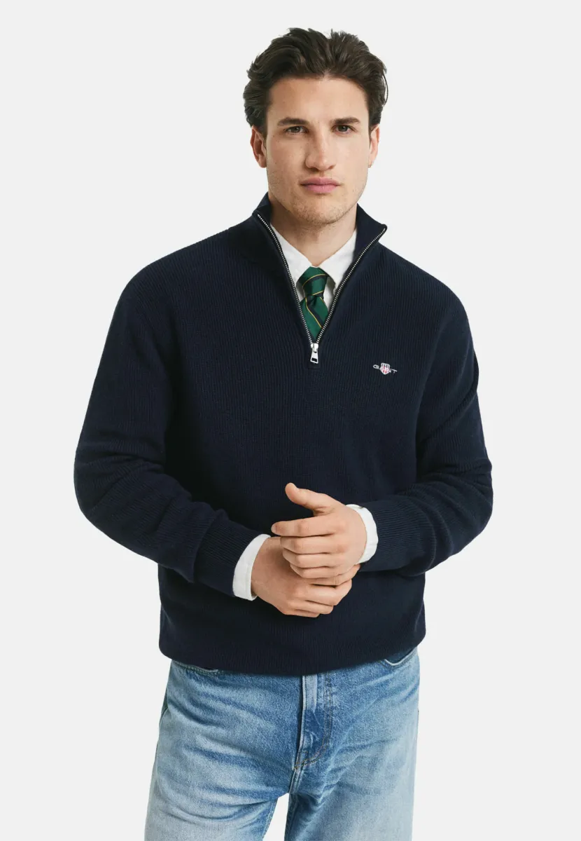 HALF-ZIP  - Strickpullover - evening blue