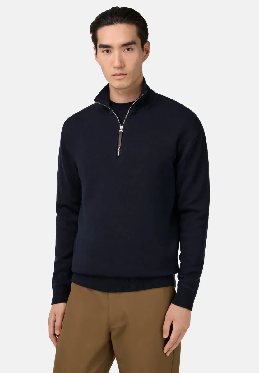 HALF ZIP - Strickpullover - navy blue