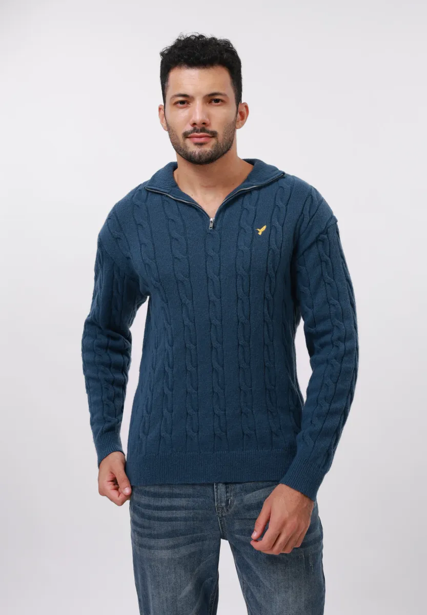 HALF ZIP - Strickpullover - navy