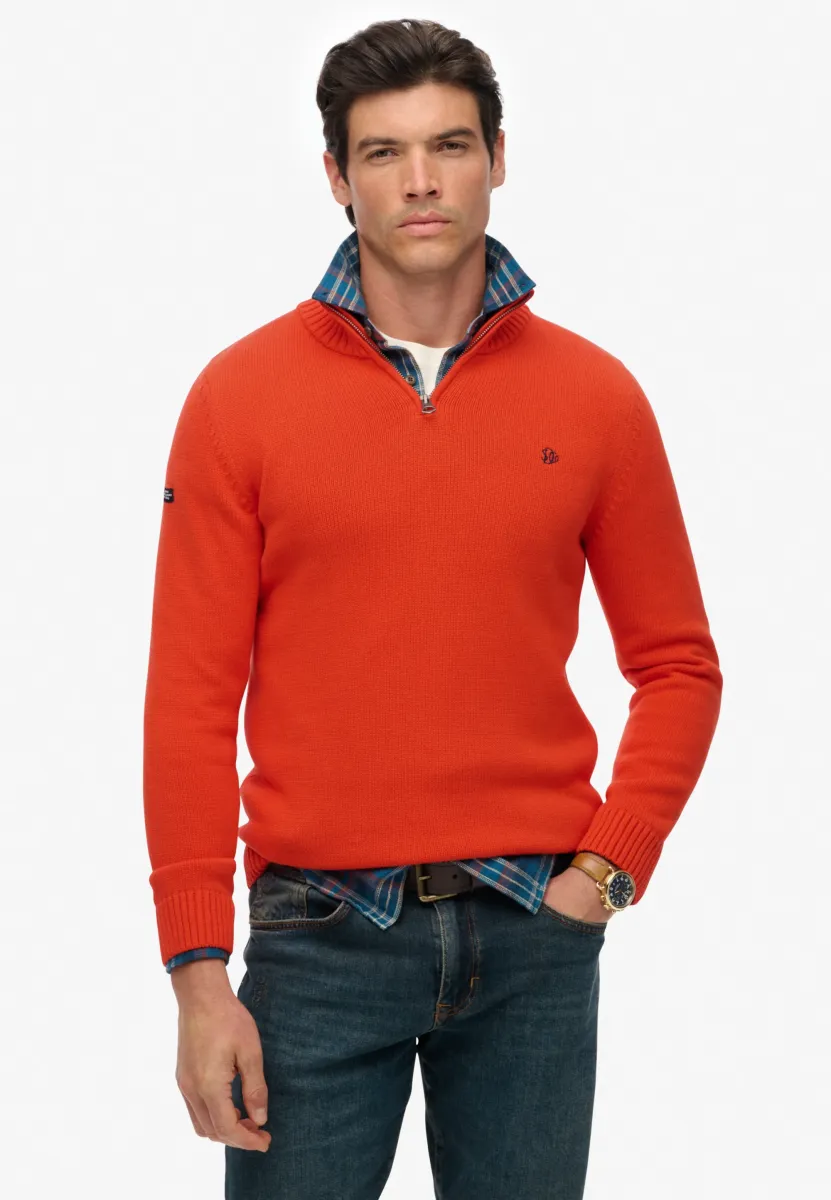 HALF ZIP  - Strickpullover - orange