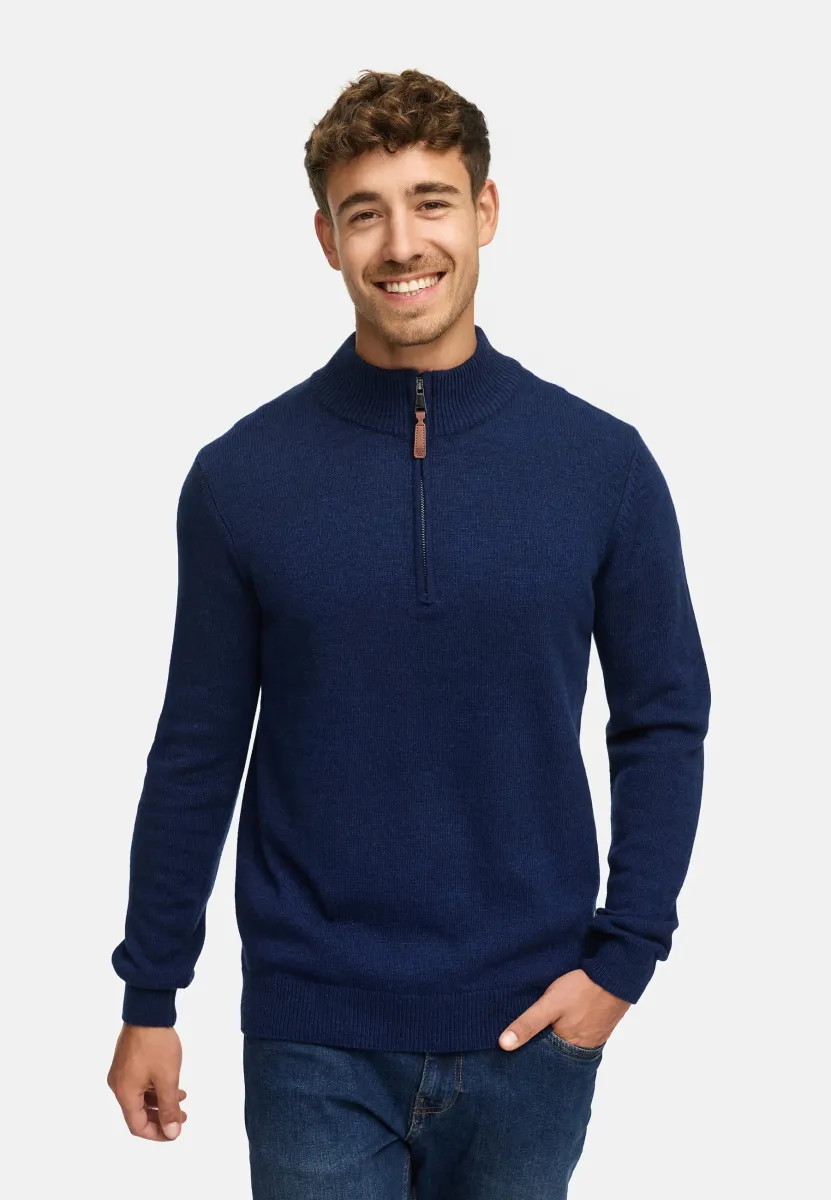 HALF-ZIP - Strickpullover - sky captain