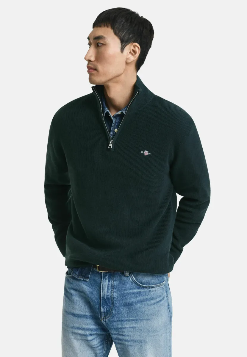 HALF-ZIP  - Strickpullover - tartan green