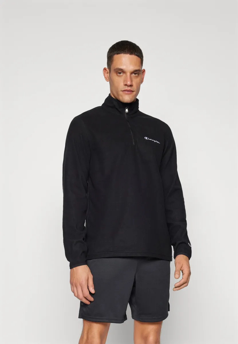 HALF ZIP TOP - Fleecepullover - black