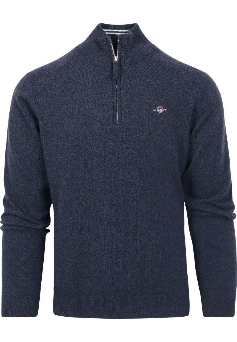 HALFZIP LOGO - Strickpullover - blauw donkerblauw