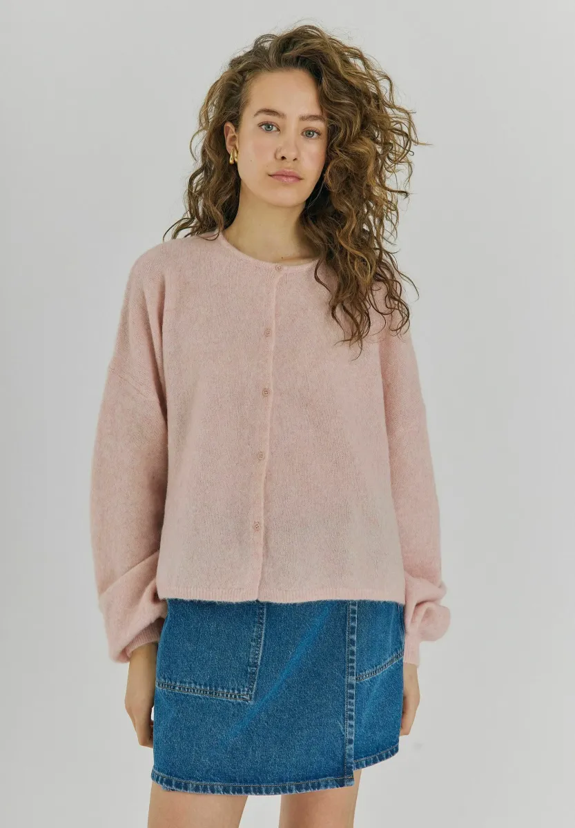 HALLI BUTTON - Strickjacke - light pink