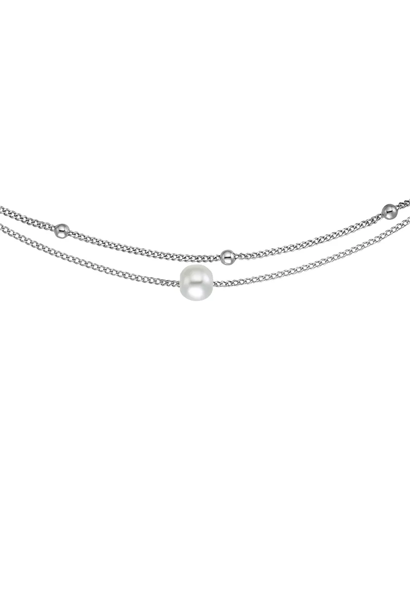 Halskette - silberfarben poliert