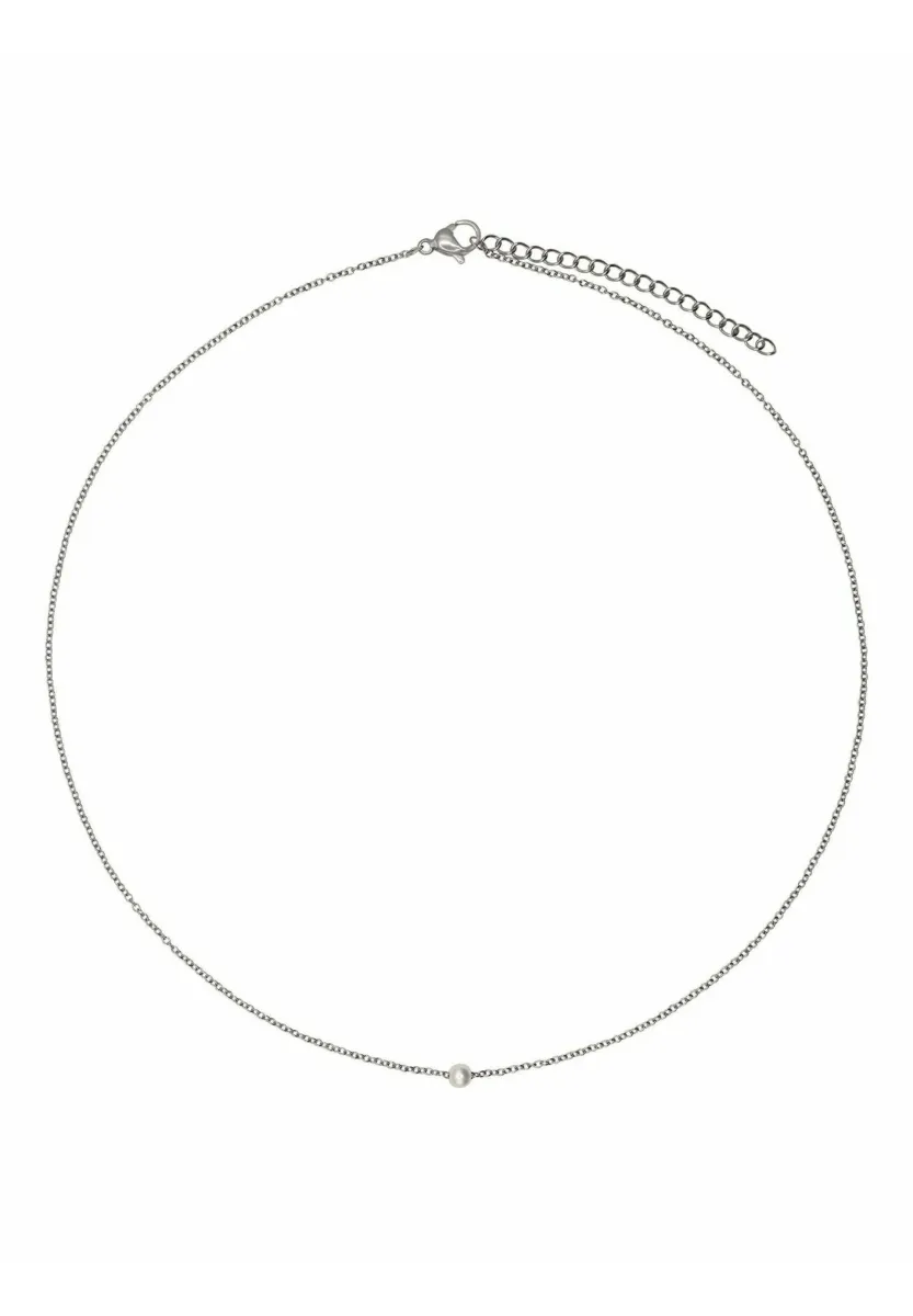 Halskette - silberfarben poliert