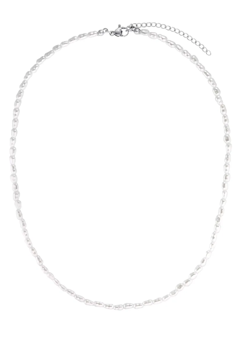 Halskette - silberfarben poliert