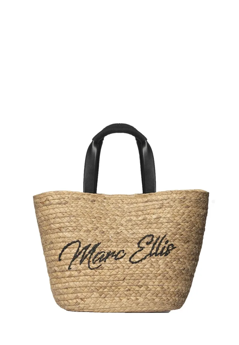 Handtasche - beige and black