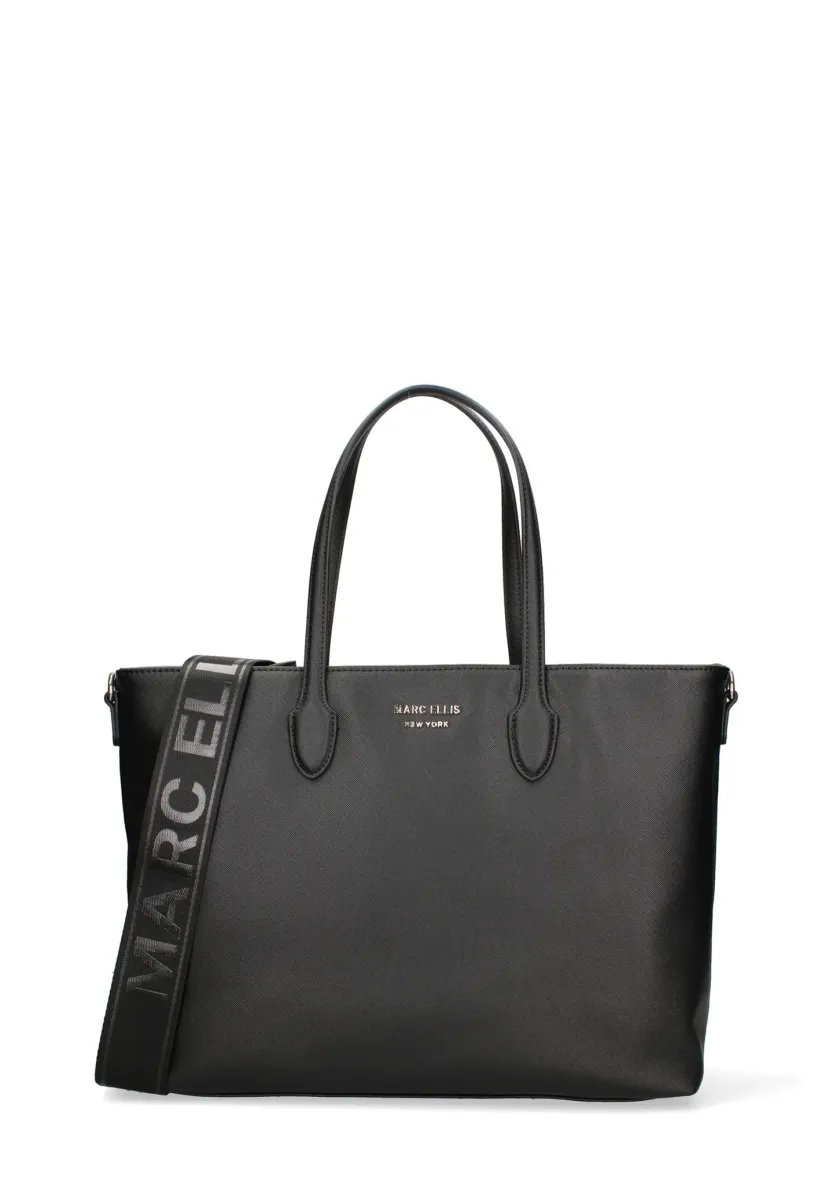 Handtasche - black and off silver