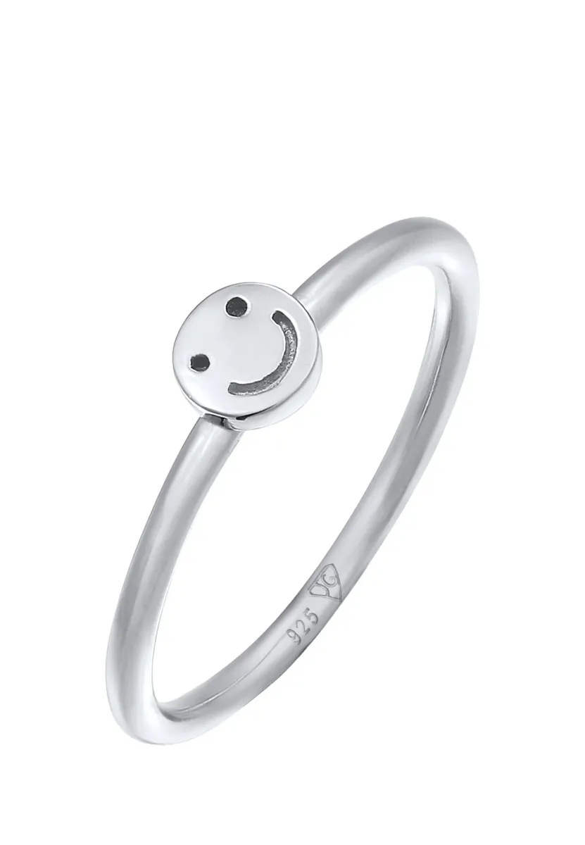 HAPPY FACE BASIC - Ring - silberfarben