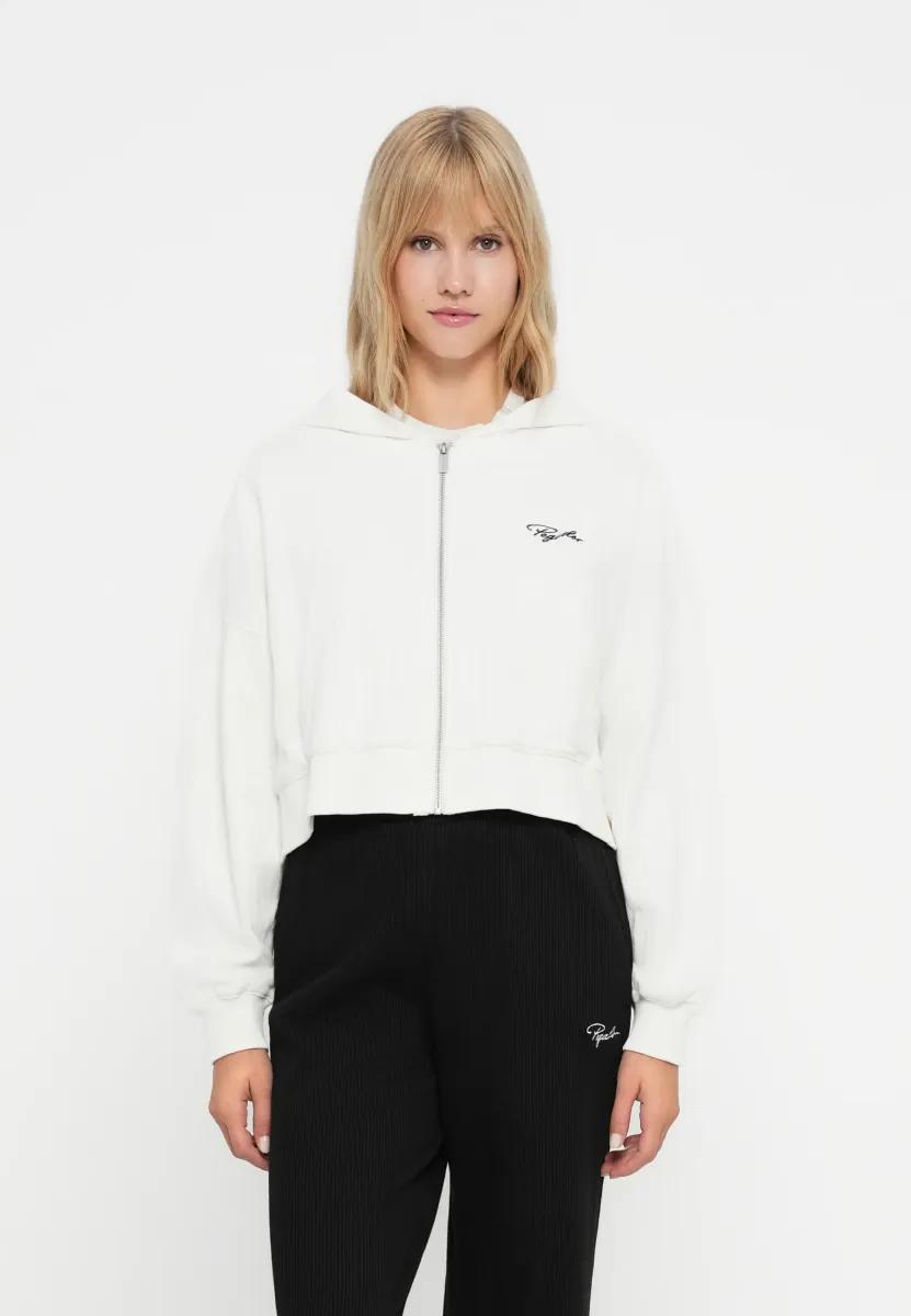 HARLIEN OVERSIZED STRUCTURED - Sweatjacke - warm white