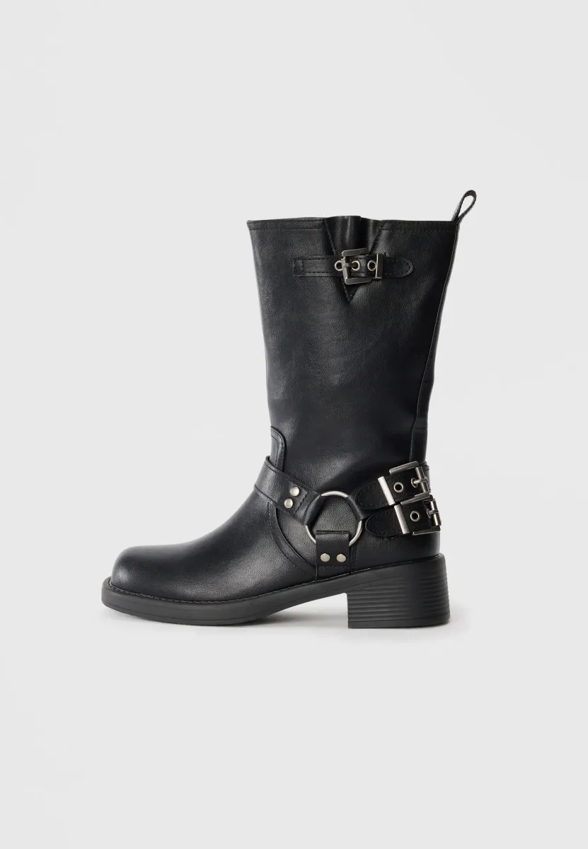 HARLYN - Cowboy-/Bikerboot - black