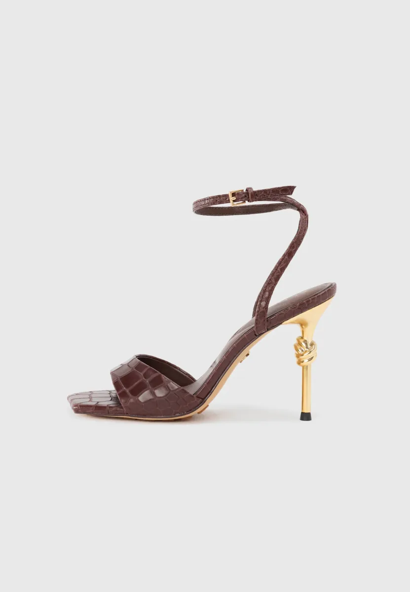 HARMONIOUS - High Heel Sandalette - dark brown