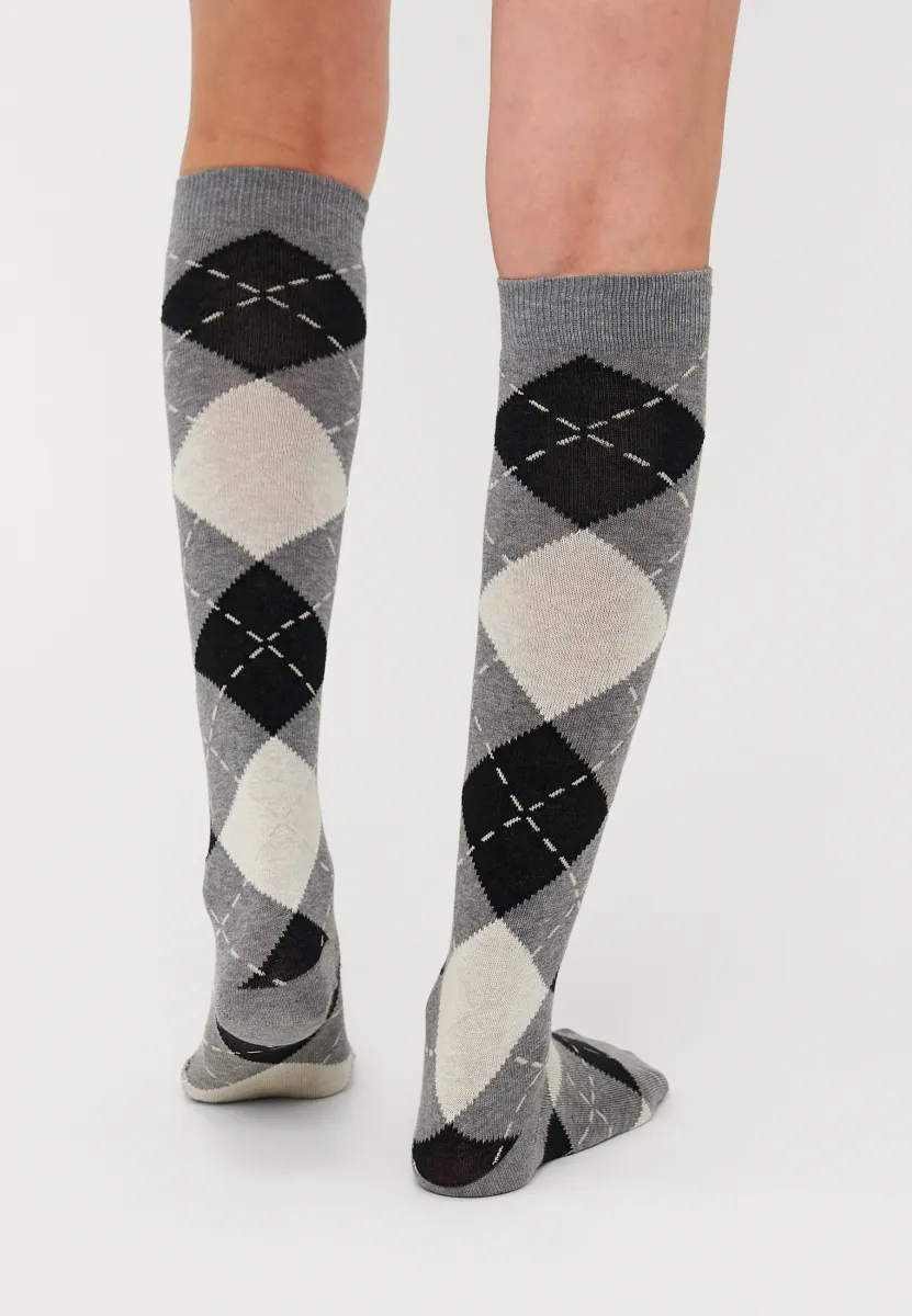 HARRIET KNEE HIGHS - Kniestrümpfe - grey melange
