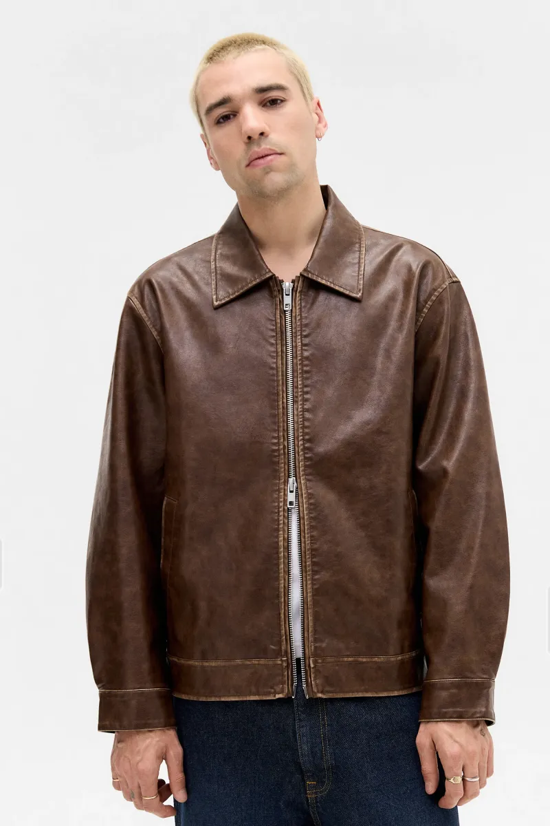 HARRINGTON UNISEX - Kunstlederjacke - brown